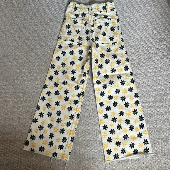 Zara The Marine Off White Groovy Wide Leg Jeans - Picture 5 of 5